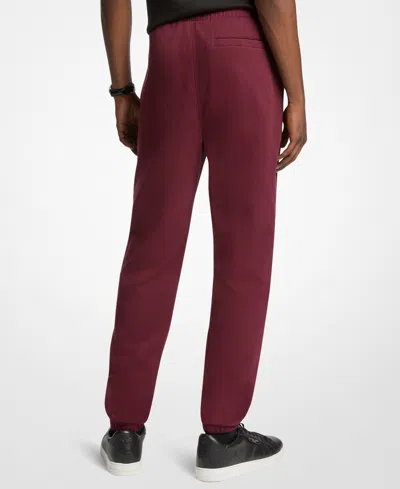Michael Kors Cotton Blend Jogger In Burgundy