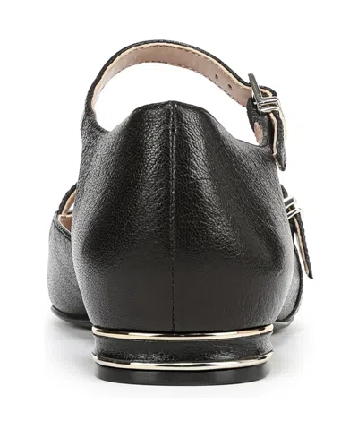 Naturalizer Harmony Ankle Strap Pointed Toe Flat In Black