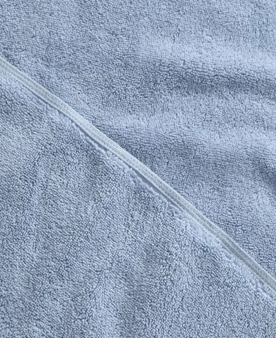 Calvin Klein Iconic Cotton Jacquard Bath Towel, 56" X 30" In Blue