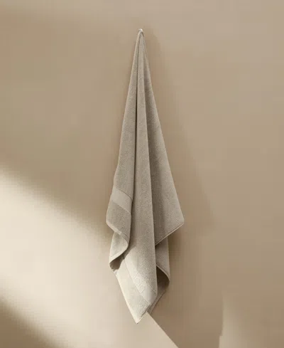 Calvin Klein Iconic Cotton Jacquard Bath Towel, 56" X 30" In Neutral