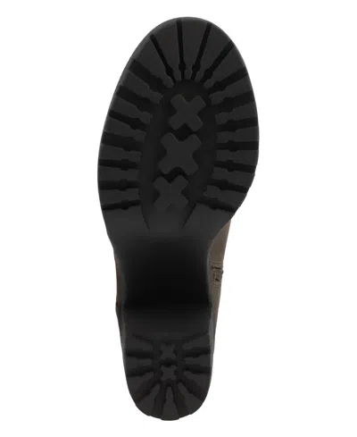 Mia Women's Annamaria Block Heel Lug Sole Biker Boots In Multi