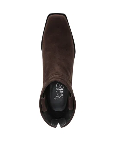 Franco Sarto Women's Ivanna Square Toe Pull On Short Boots In Brown