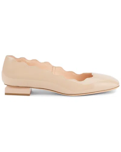 Agl Attilio Giusti Leombruni Agl Angie L Wave Patent Ballet Flat In Neutral