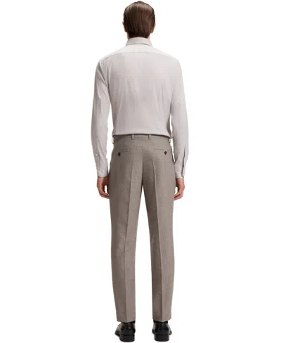 Hugo Boss Boss By  Men's Virgin Wool Tapered-fit Pants In Brown