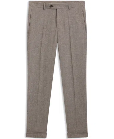 Hugo Boss Boss By  Men's Virgin Wool Tapered-fit Pants In Brown
