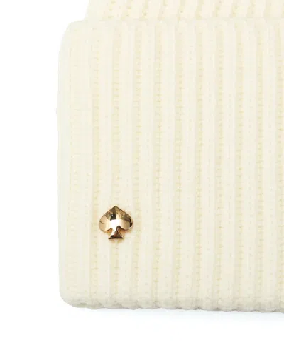 Kate Spade Spade Cuff Beanie In White