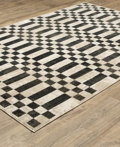 Oriental Weavers Hunter Hnt10 3'3"x5' Area Rug In Black