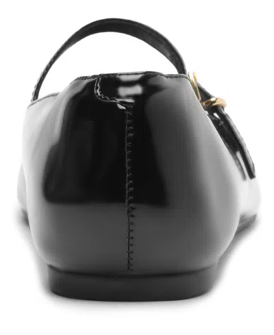 Arezzo Tori Genuine Calf Hair Mary Jane Flat In Black