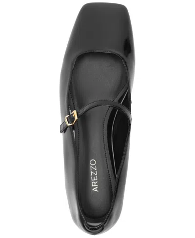 Arezzo Tori Genuine Calf Hair Mary Jane Flat In Black