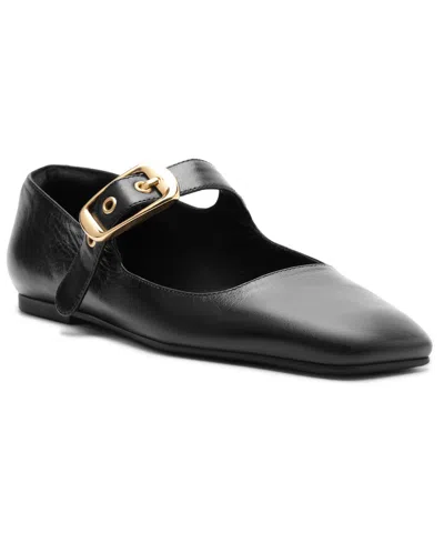 Arezzo Women's Elena Square Toe Ballet Shoes In Black