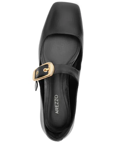 Arezzo Women's Elena Square Toe Ballet Shoes In Black