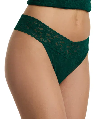 Hanky Panky Women's Signature Lace Original Rise Thong In Green