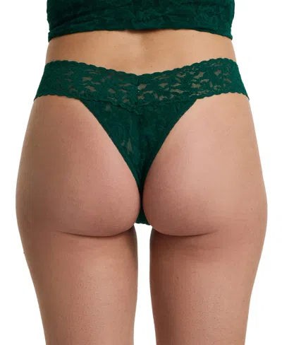 Hanky Panky Women's Signature Lace Original Rise Thong In Green