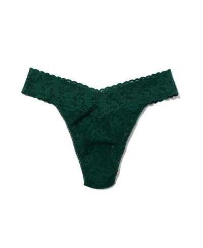 Hanky Panky Women's Signature Lace Original Rise Thong In Green