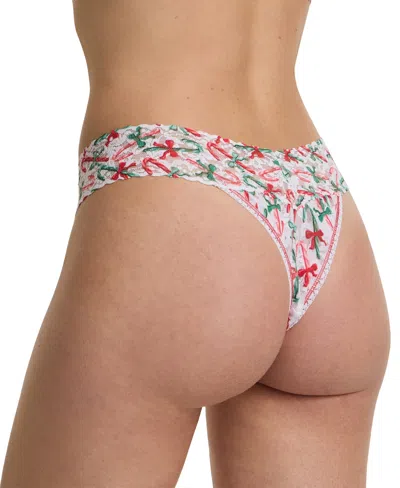 Hanky Panky Printed Signature Lace Original Rise Thong In Multi