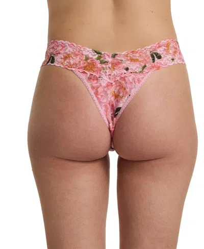 Hanky Panky Women's Printed Signature Lace Original Rise Thong Underwear In Multi