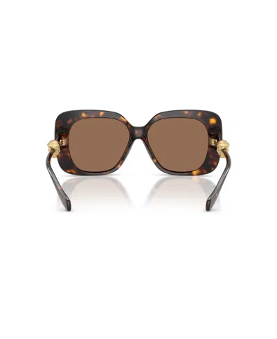 Versace Medusa Square-frame Sunglasses In Brown