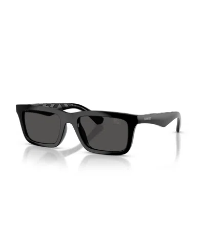 Burberry Injected Be4475u Rectangular Sunglasses In Black