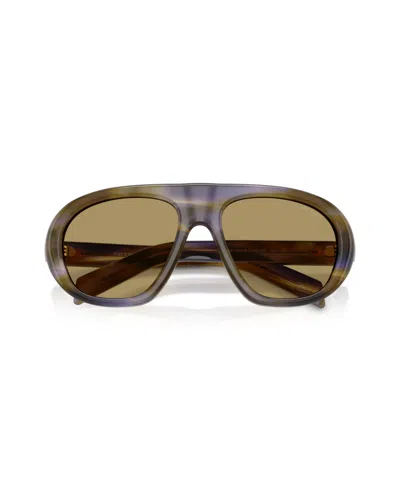 Prada Pr C05s 23g70g Laguna A Righe Glasses In Brown
