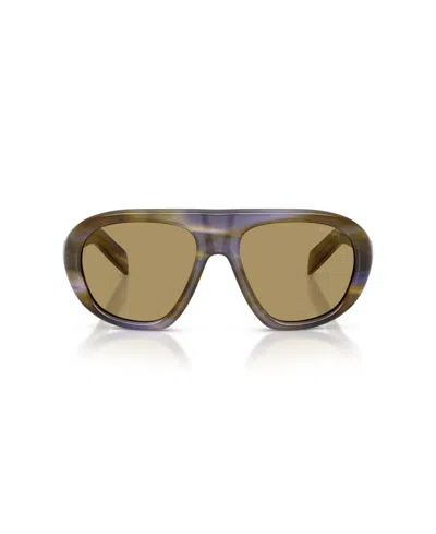 Prada Pr C05s 23g70g Laguna A Righe Glasses In Brown