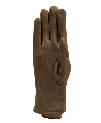 Marcus Adler Leather Glove With Studs In Brown