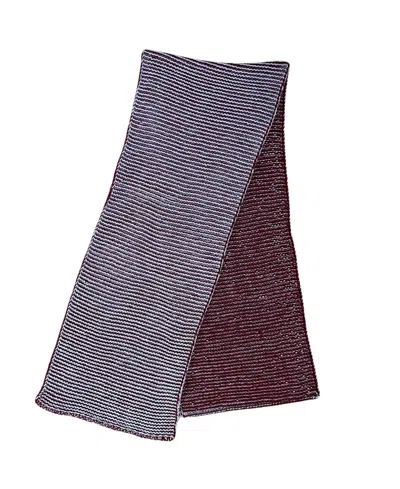 Marcus Adler Two-tone Open Knit Scarf In Burgundy