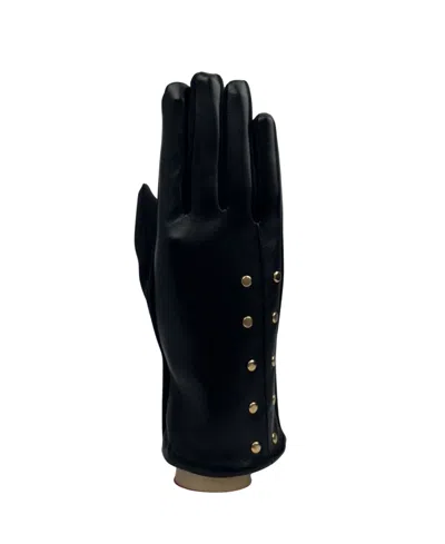 Marcus Adler Leather Glove With Studs In Black