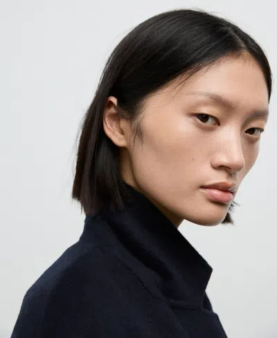 Mango Women's Wool Overcoat In Blue