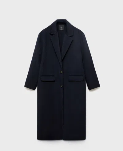 Mango Women's Wool Overcoat In Blue