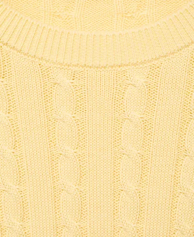 Mango Women's Braided Knitted Sweater In Yellow