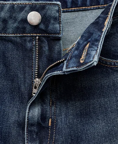 Mango Women's Mid-rise Straight Jeans In Blue