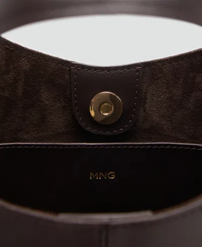 Mango Women's Leather Handbag In Brown