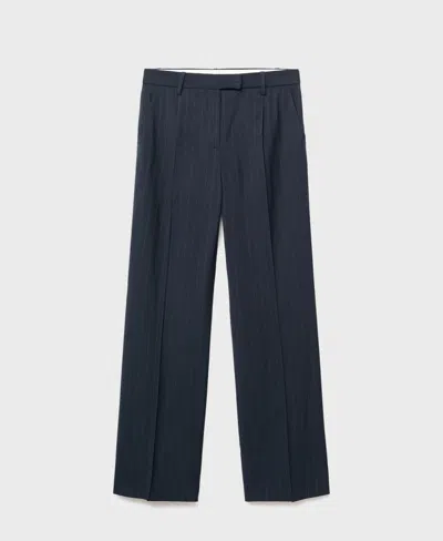 Mango Women's Pinstripe Suit Pants In Blue