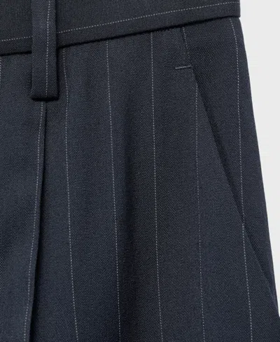 Mango Women's Pinstripe Suit Pants In Blue