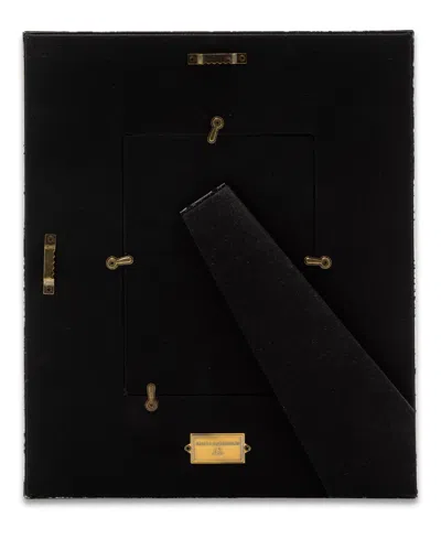 Mackenzie-childs Mackenzie Childs Mocha Check Enameled Steel 5 X 7-inch Picture Frame In Gold