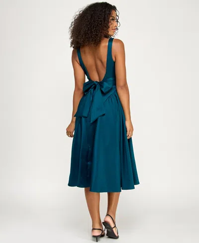 Katia Rae Juniors' Mikado Strapless Midi Dress In Blue