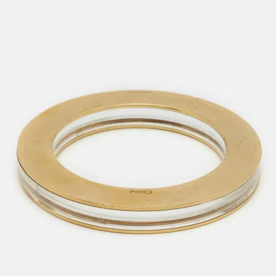 Pre-owned Chloé Resin Gold Tone Bracelet