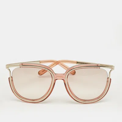 Pre-owned Chloé Pink Ce688s Cat Eye Sunglasses