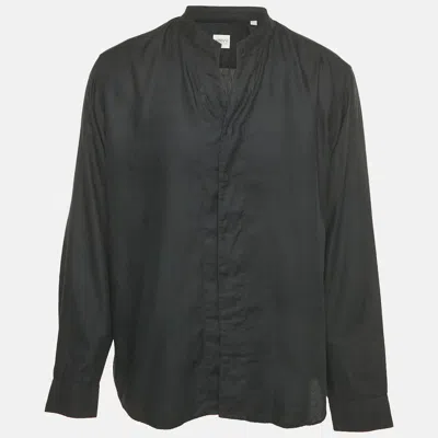 Pre-owned Armani Collezioni Black Patterned Cotton Blend Shirt Xxl