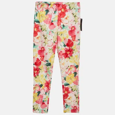 Pre-owned Polo Ralph Lauren Girls Multicolor Floral Print Cotton Trousers 16yrs