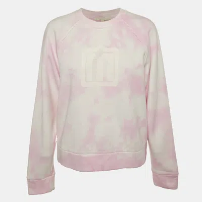 Pre-owned Maje Pink Tie-dye Cotton Sweatshirt M