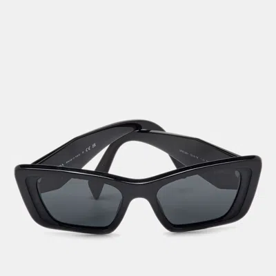 Pre-owned Prada Black Spr08y Symbole Cat Eye Sunglasses