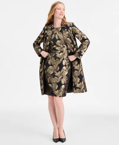 Kasper Women's Damask Sleeveless Sheath Dress, Regular & Petite In Black