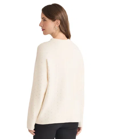 Jones New York Women's Funnel Mock Neck Heatset Sweater In Neutral