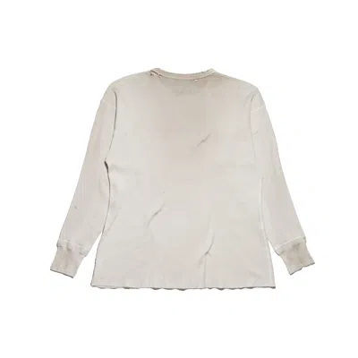 Enfants Riches Deprimes Classic Logo Distressed Thermal Long Sleeve In Neutral