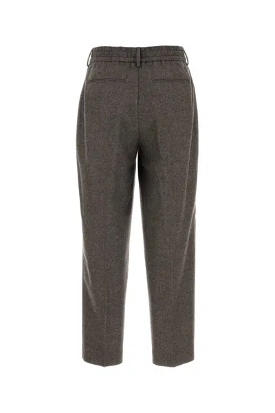 Pt Torino Refined Slim Fit Chinos With Classic Pleats In Gray