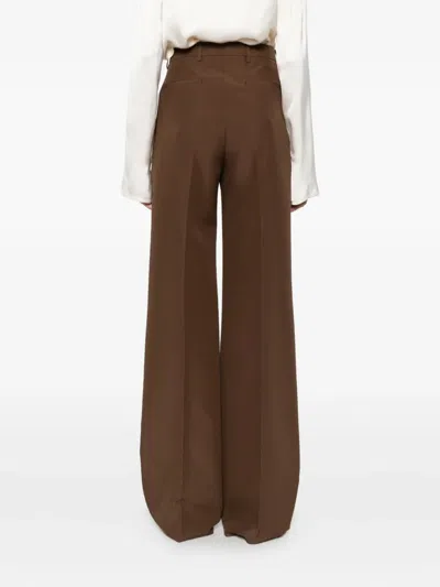Gucci Pressed-crease Trousers In Brown