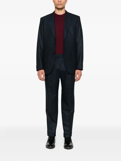 Brioni Single-breasted Suit In Blue