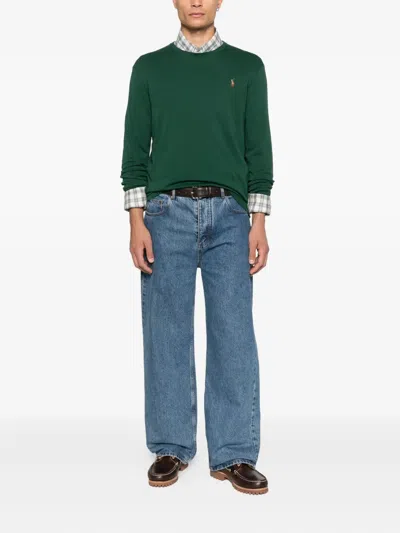 Polo Ralph Lauren Long-sleeve Crew-neck Sweater In Green