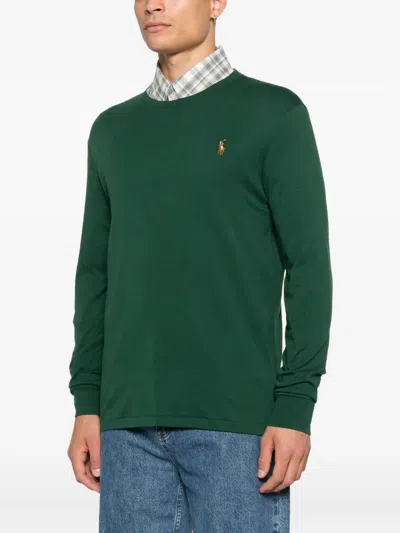 Polo Ralph Lauren Long-sleeve Crew-neck Sweater In Green